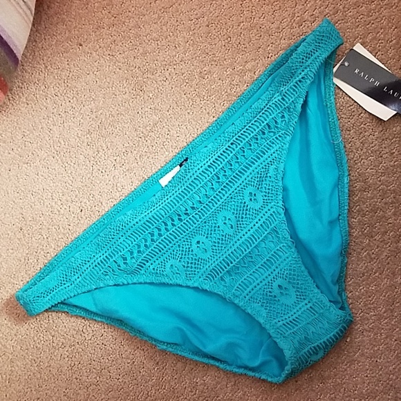 Ralph Lauren Other - NWT Aqua crochet lace net low swim pant L